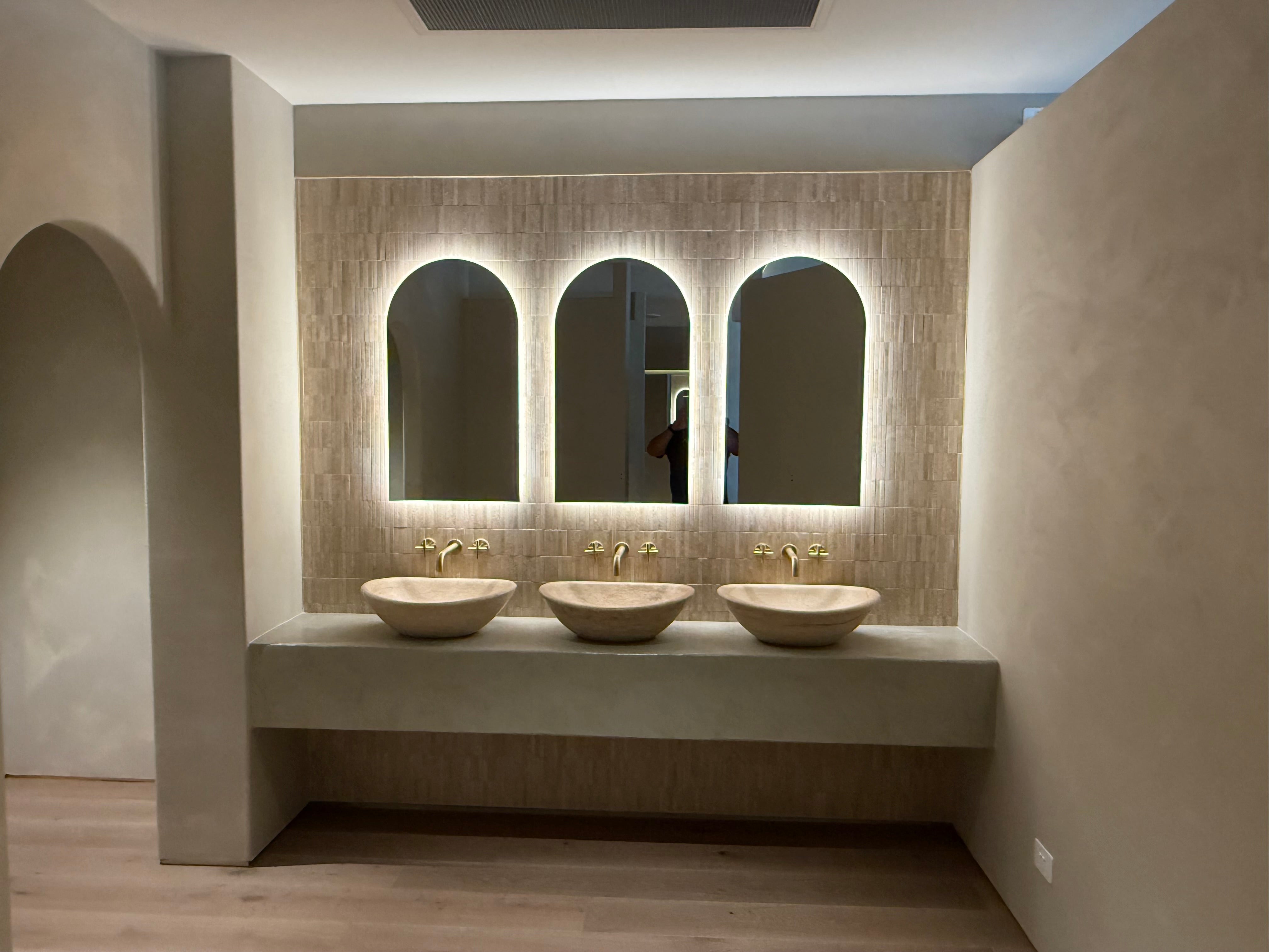 Turkish Travertine Oval Mount Basins