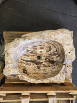 Natural Handmade Petrified Wood Basin - FS 2310022