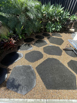 Basalt Flamed Top Random Shape Stepping Stone