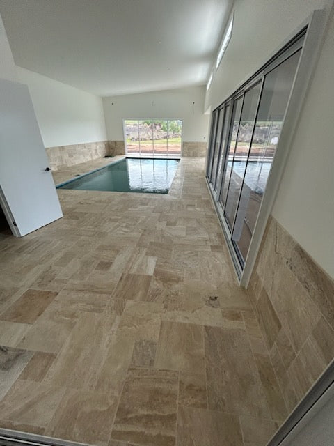 Tumbled Travertine Tile & Paver - Philadelphia