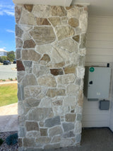 Natural Stone Wall Cladding Free Form - Loose Stone - White Beige Blend
