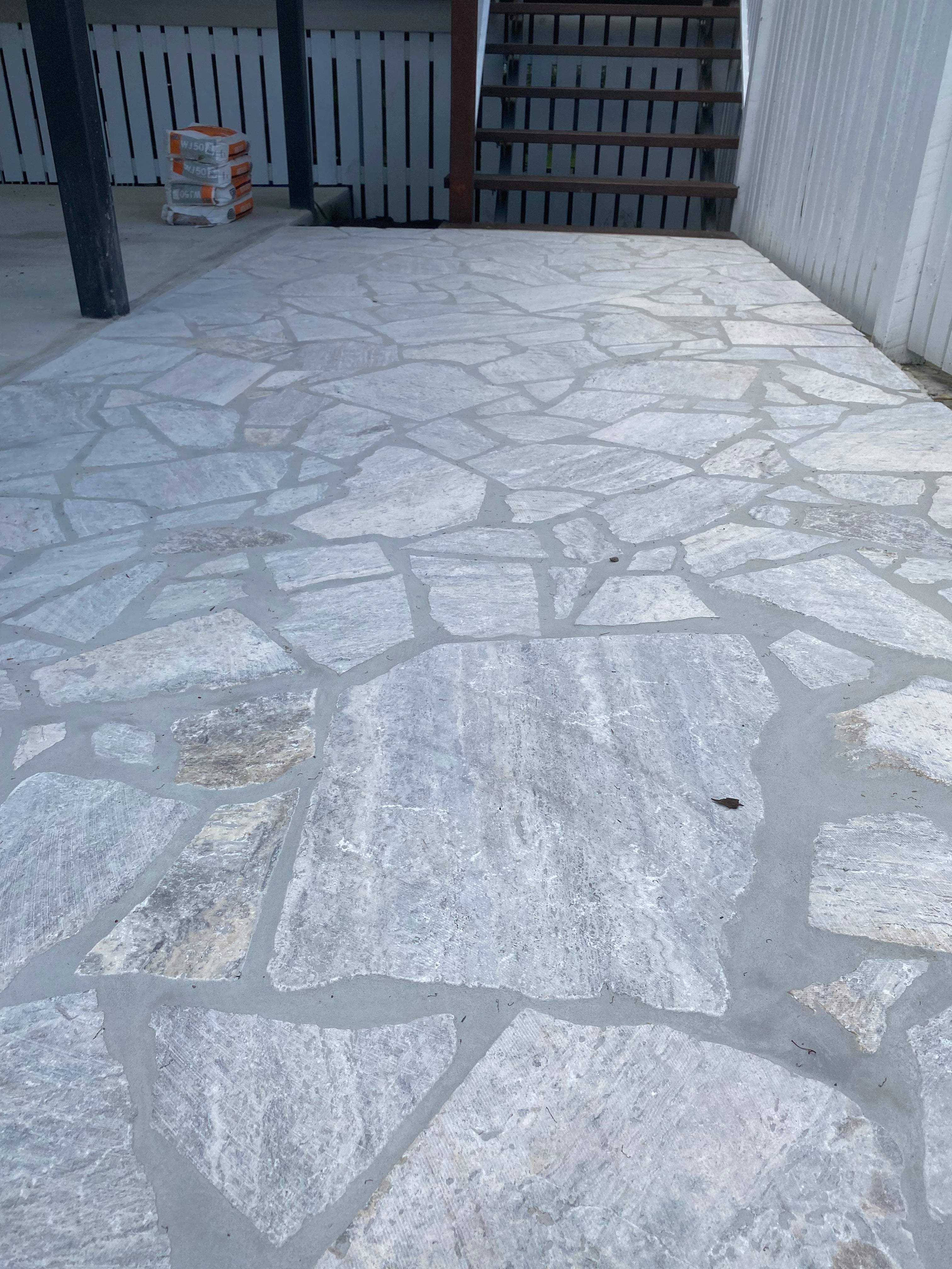 Silver Travertine Crazy Paver Loose Stone Travertine