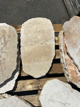 Crema Beige “Bullet” Travertine Stepping Stones