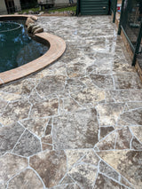 Silver Travertine Crazy Paver Loose Stone Travertine