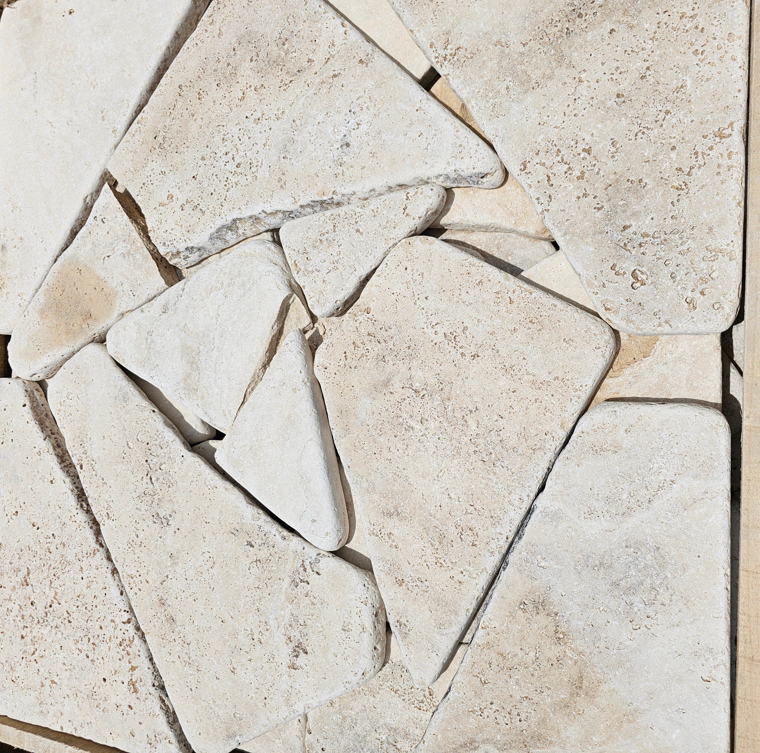 Classic Travertine Cream Crazy Paver Loose Stone Travertine