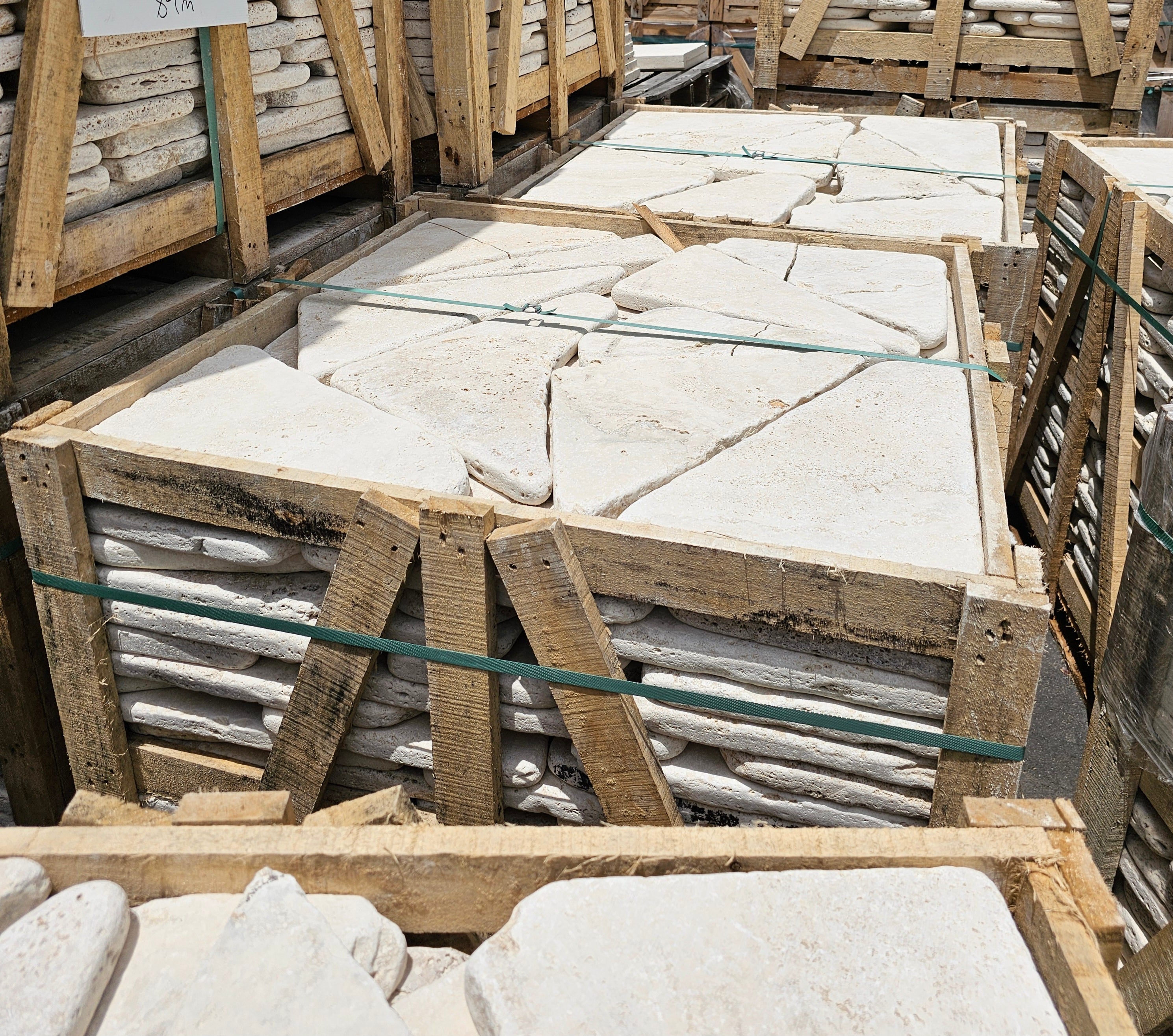 Classic Travertine Cream Crazy Paver Loose Stone Travertine