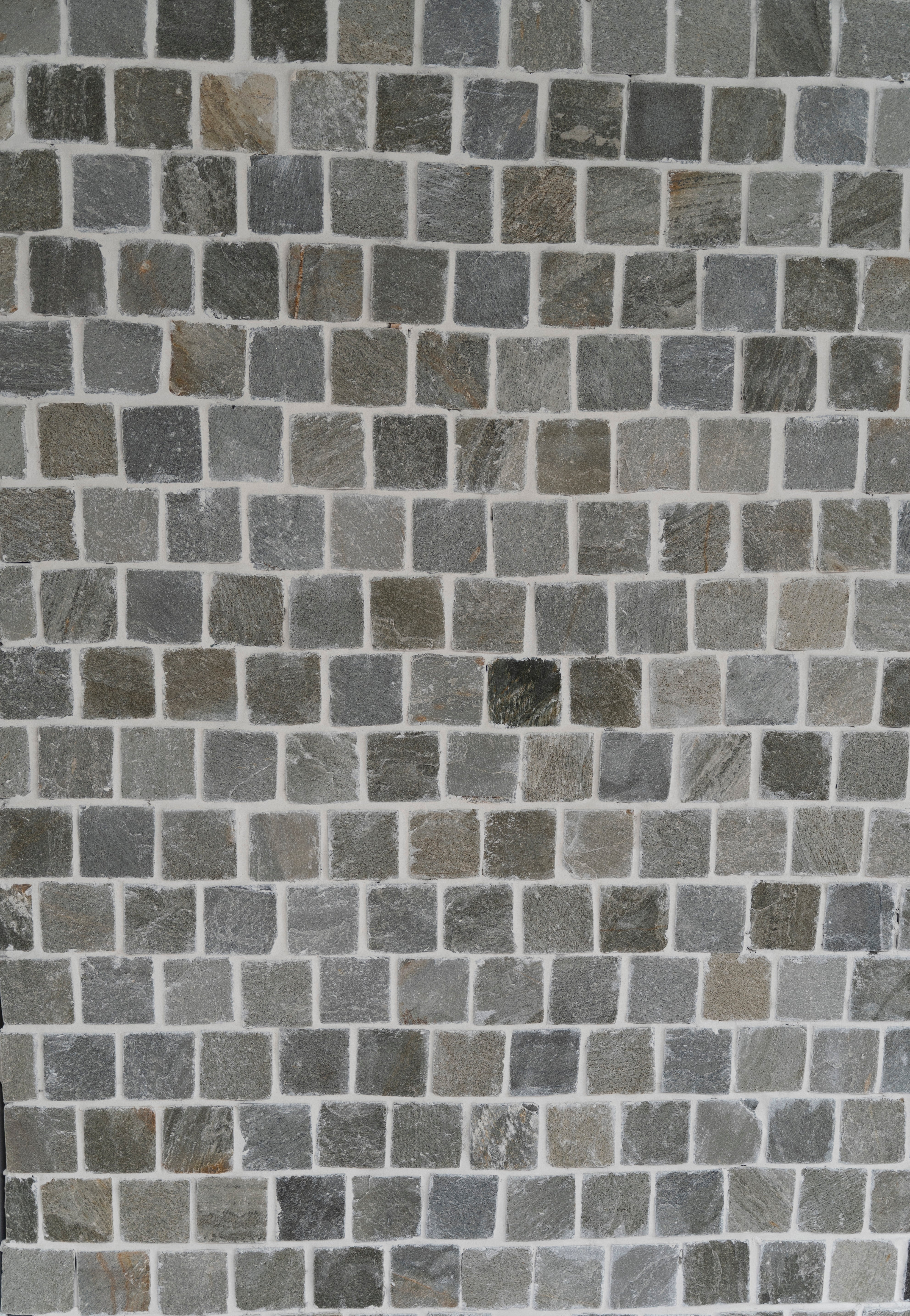 Mesh Backing Cobblestone Pavers - Grey Mix