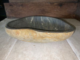 Handmade Natural Oval River Stone  Bathroom Basin  - RM 2310029