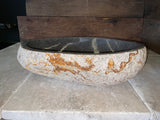 Handmade Natural Oval River Stone  Bathroom Basin  - RM 2310051