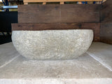 Handmade Natural Oval River Stone  Bathroom Basin  - RM 2310036