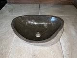 Handmade Natural Oval River Stone  Bathroom Basin  - RM 2310044