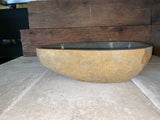 Handmade Natural Oval River Stone  Bathroom Basin  - RM 2310017