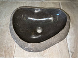 Handmade Natural Oval River Stone Bathroom Basin - RVM 2310005