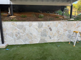 Natural Stone Wall Cladding Free Form - Loose Stone - White Beige Blend