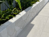 Natural Loose Stone Crazy Paver - Pure White Marble