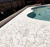 Natural Loose Stone Crazy Paver - Pure White Marble