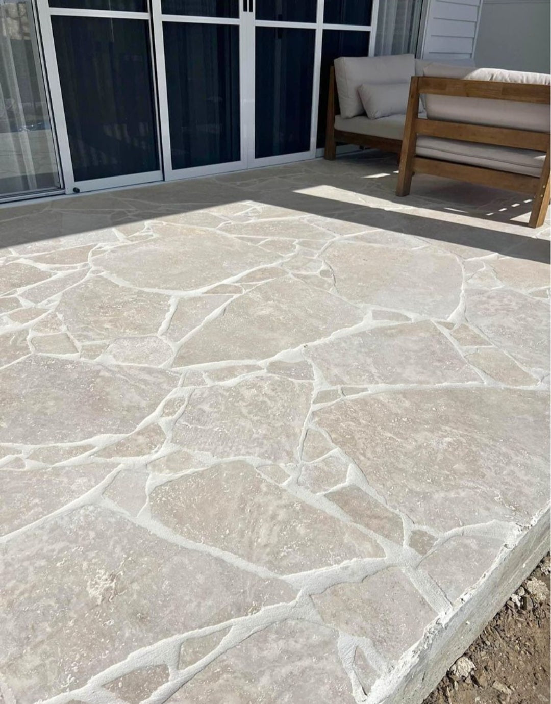 Classic Travertine Cream Crazy Paver Loose Stone Travertine