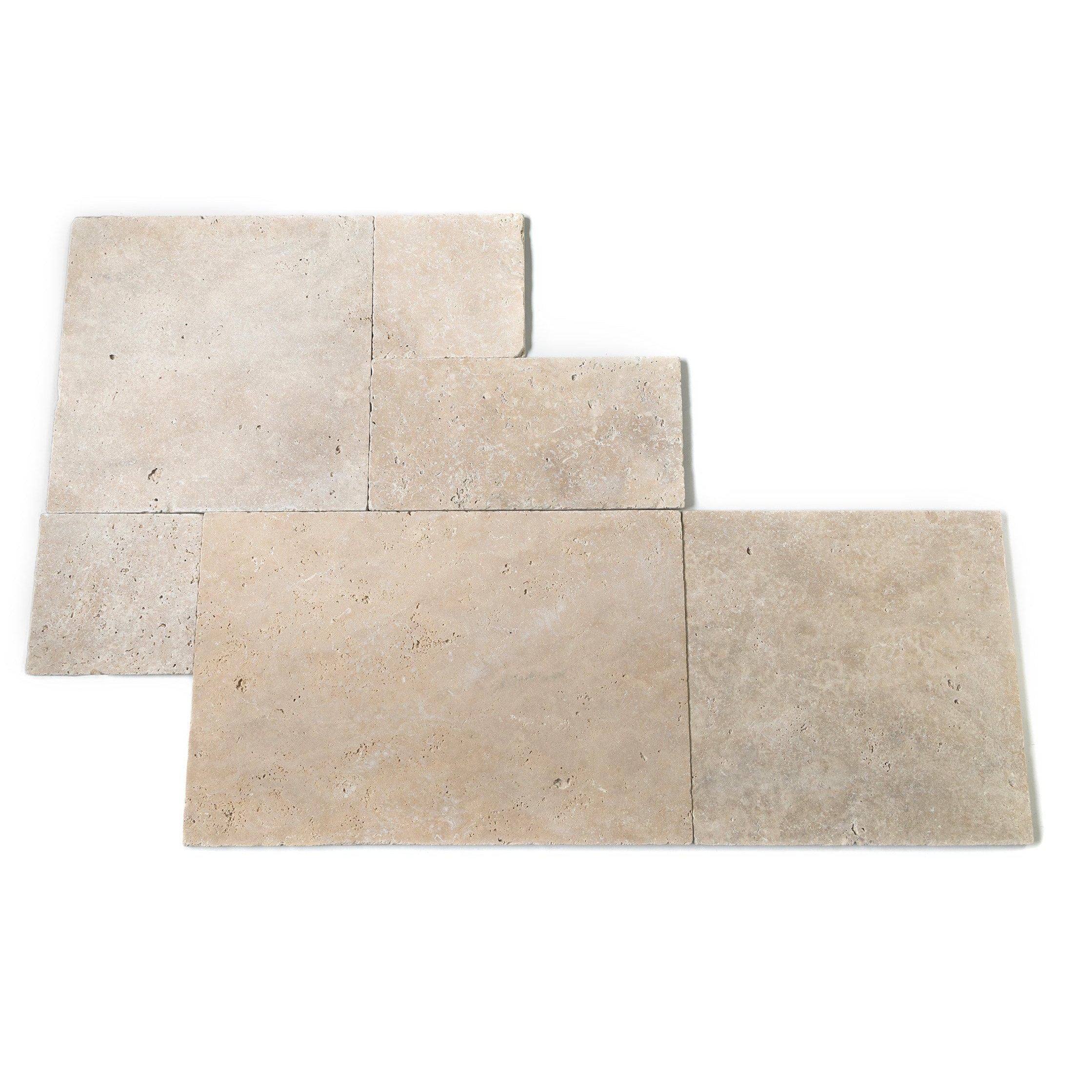 Classic Cream French Set Travertine Tile-Travertine Tiles-Stone and Rock