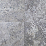 Tumbled Travertine Tile & Paver - Premium Silver