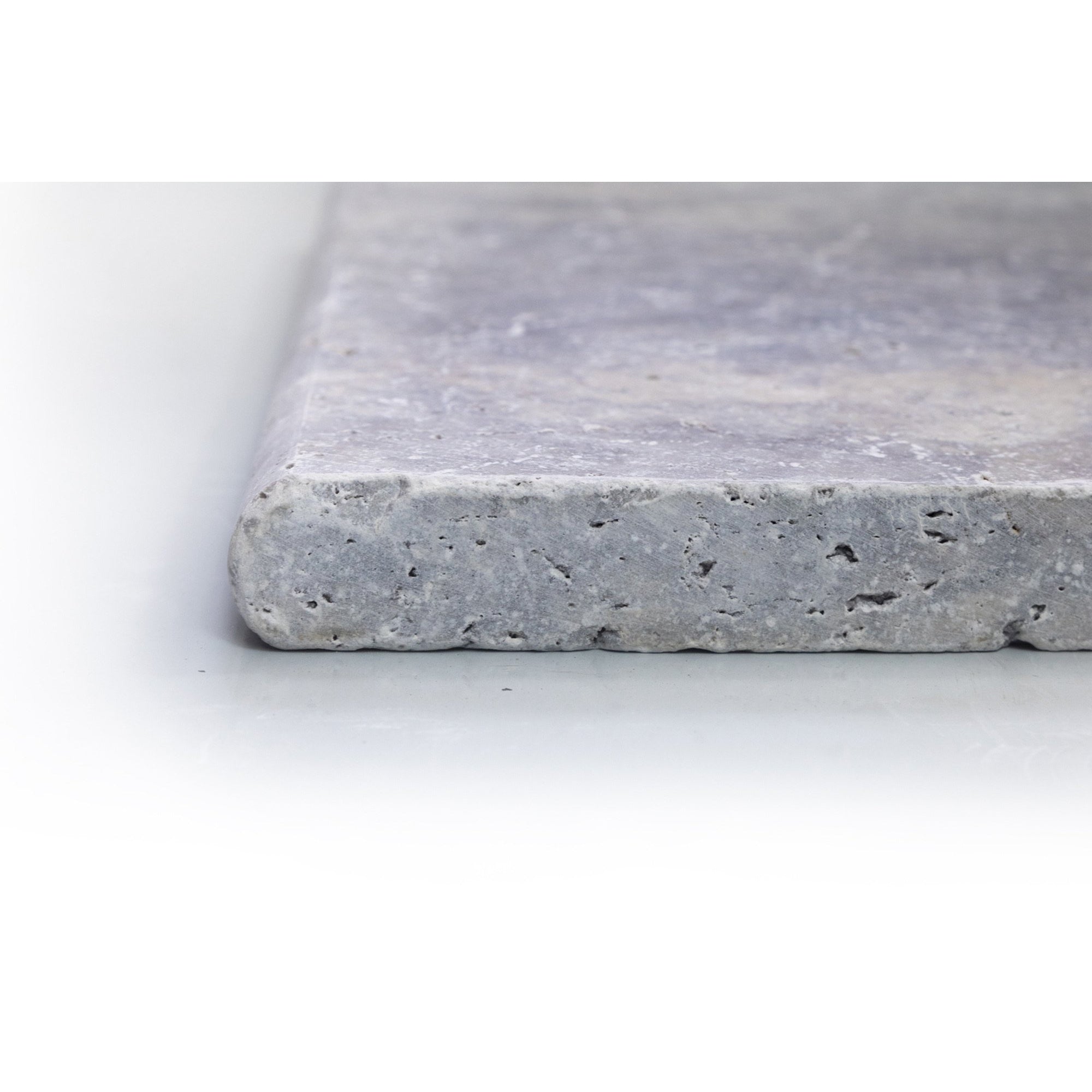 Tumbled Travertine Tile & Paver - Premium Silver