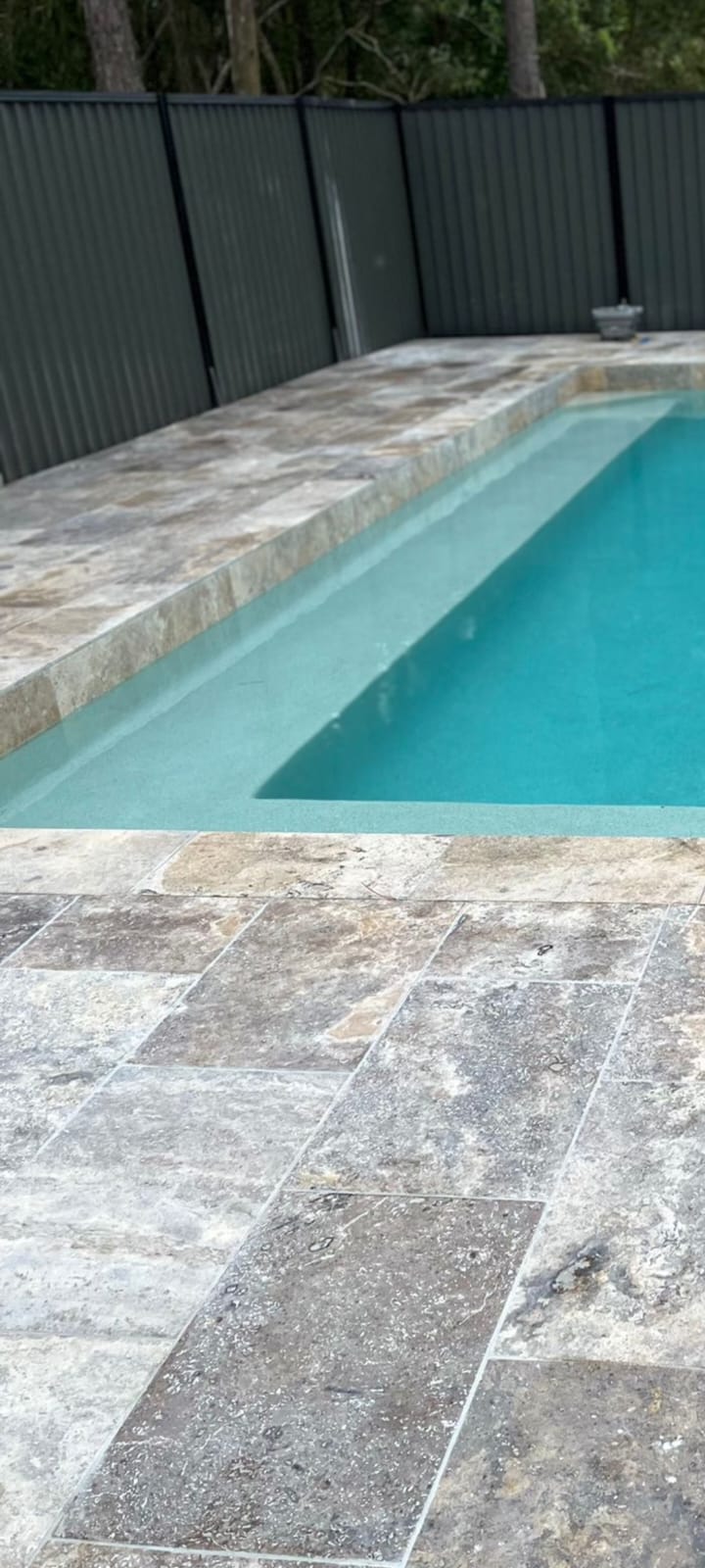 Tumbled Travertine Tile & Paver - Premium Silver