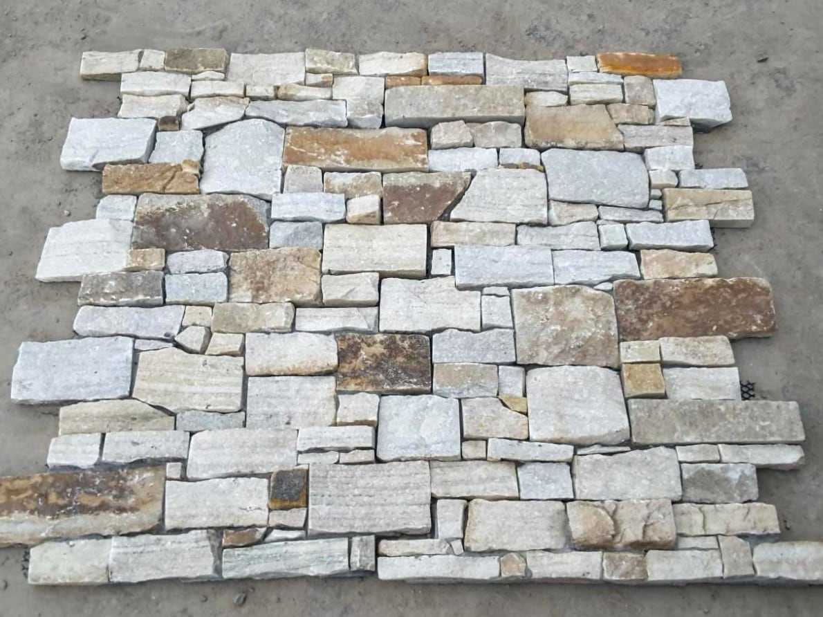 Natural Stone Wall Cladding Ledgestone - Tuscan White