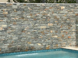 Natural Stone Wall Cladding Ledgestone - Dark Grey Rustic Quartz