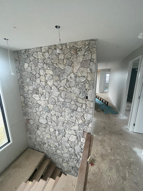 Natural Stone Wall Cladding Free Form - Loose Stone - Misty Grey Quartz