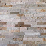 Natural Stacked Stone Wall Cladding Panels - Honey Oyster