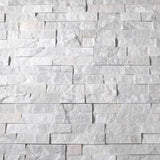 Natural Stacked Stone Wall Cladding Panels - Milky White