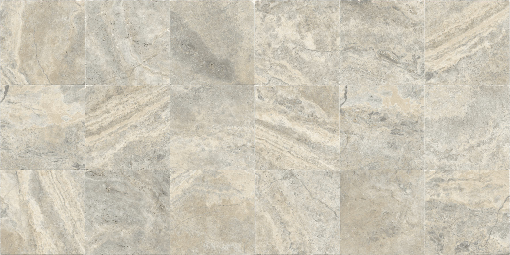 Porcelain Tile - Silver Travertine Looking