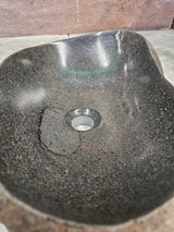 Handmade Natural Oval River Stone  Bathroom Basin  RVM 2409039