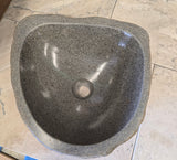 Handmade Natural Oval River Stone  Bathroom Basin  RS 2409106