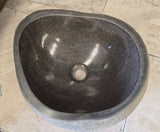 Handmade Natural Oval River Stone  Bathroom Basin  RS 2409066