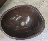 Handmade Natural Oval River Stone  Bathroom Basin  RS 2409096