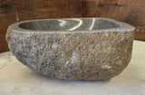 Handmade Natural Oval River Stone  Bathroom Basin  RS 2409106