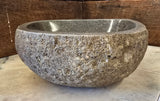 Handmade Natural Oval River Stone  Bathroom Basin  RS 2409106