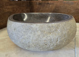 Handmade Natural Oval River Stone  Bathroom Basin  RS 2409066
