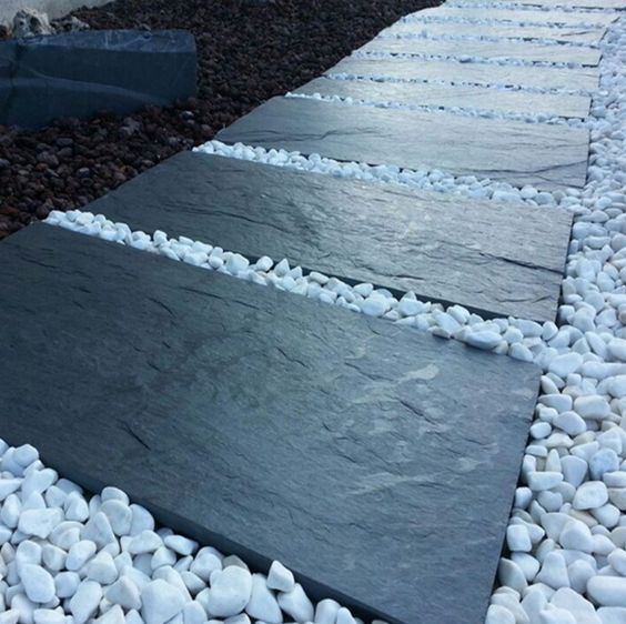 Basalt Paver - Flamed Surface Stone Basalt Natural Paver