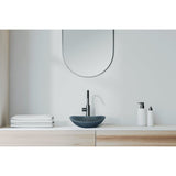 Oval Concrete Bathroom Vanity Wash Basin EF31 Stone and Rock