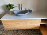 Oval Concrete Bathroom Vanity Wash Basin EF31 Stone and Rock