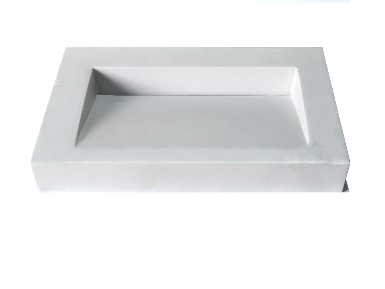Rectangular Concrete Bathroom Vanity Wash Basin  - Grey EF24 Stone and Rock