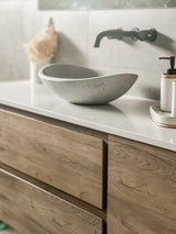 Oval Concrete Bathroom Vanity Wash Basin EF31 Stone and Rock
