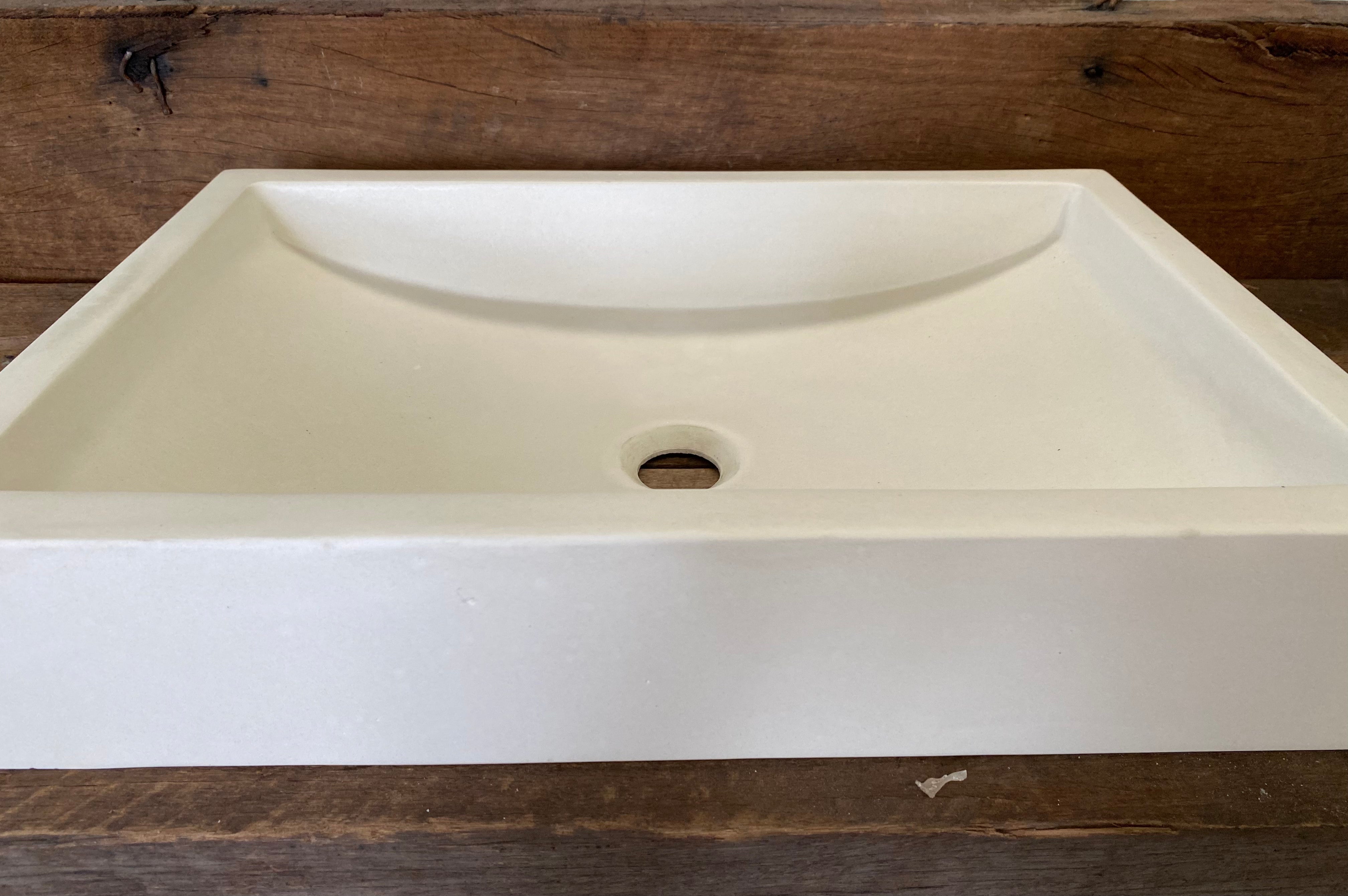 Rectangular Concrete Bathroom Vanity Wash Basin EF33 Stone and Rock