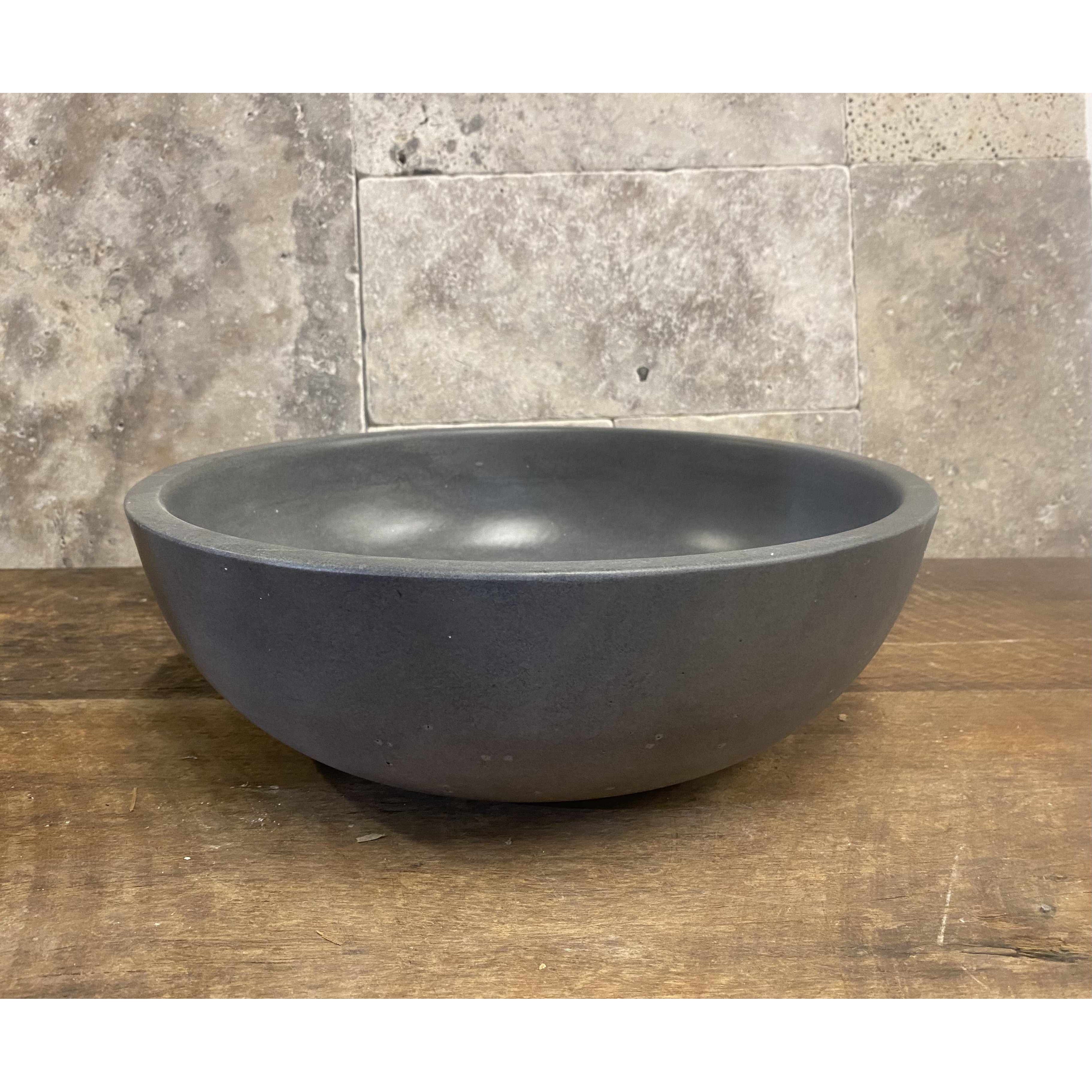 Round Concrete Bathroom Vanity Wash Basin EF19 Stone and Rock