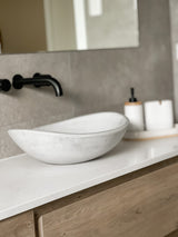 Oval Concrete Bathroom Vanity Wash Basin EF31 Stone and Rock