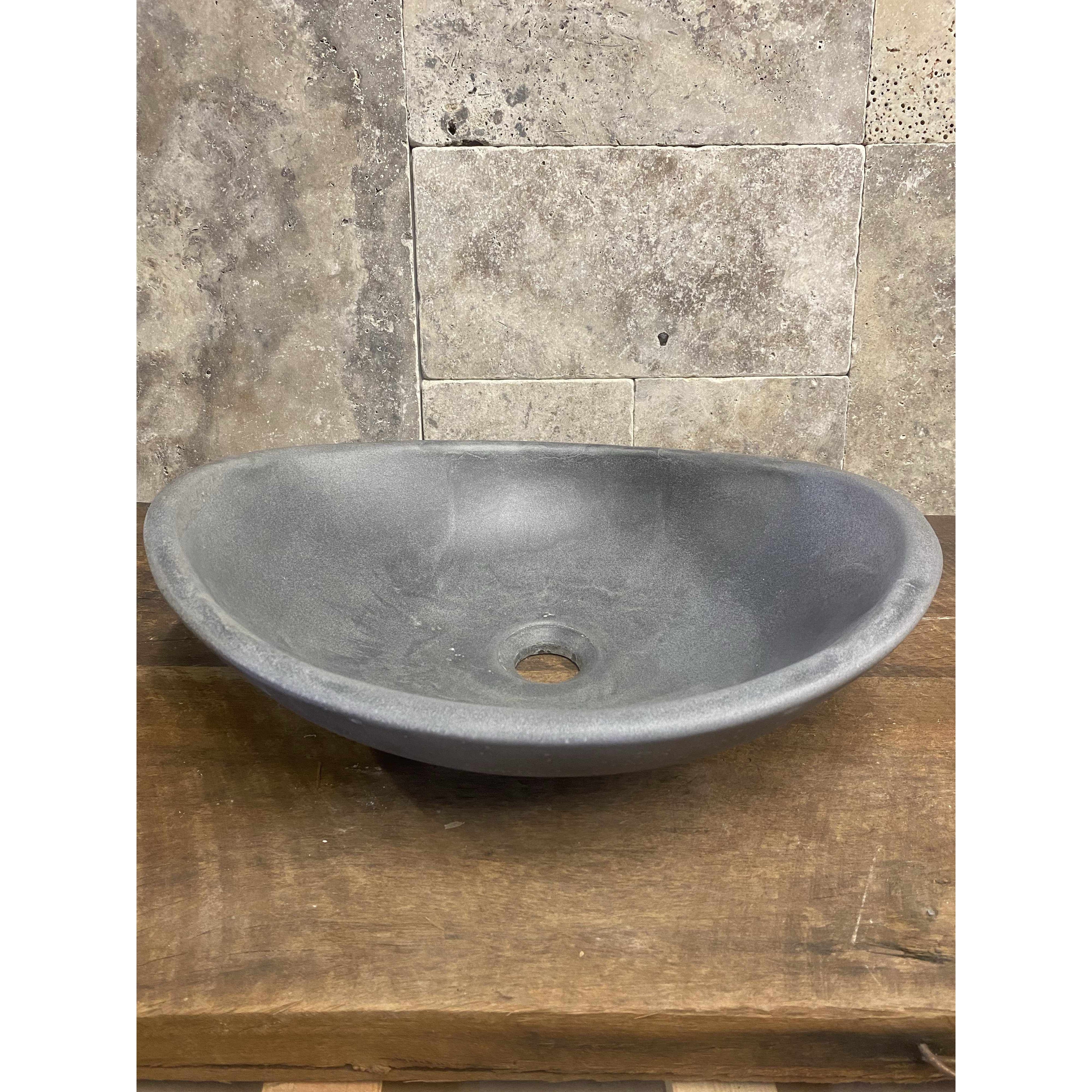 Oval Concrete Bathroom Vanity Wash Basin EF31 Stone and Rock