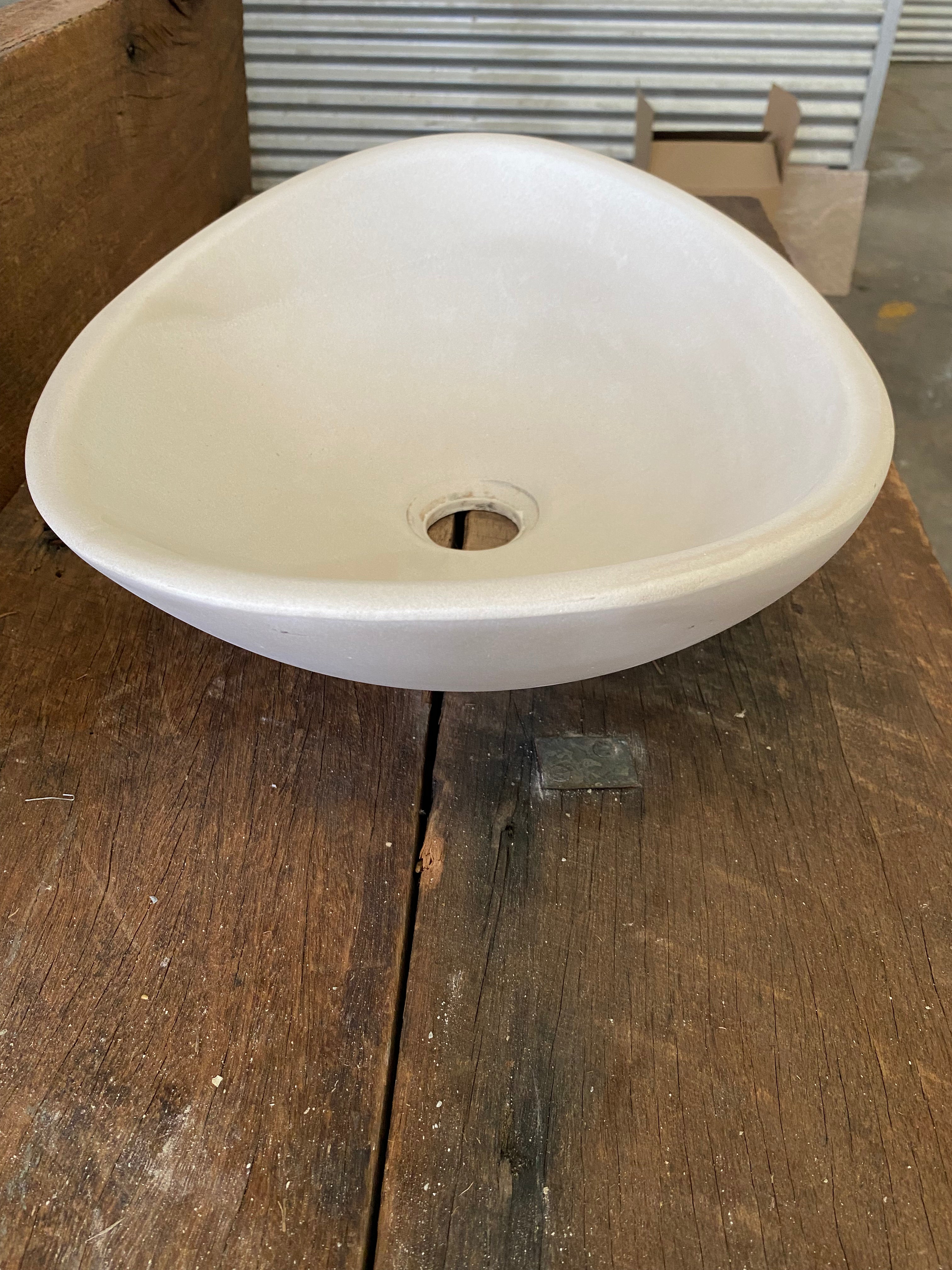 Oval Concrete Bathroom Vanity Wash Basin EF31 Stone and Rock