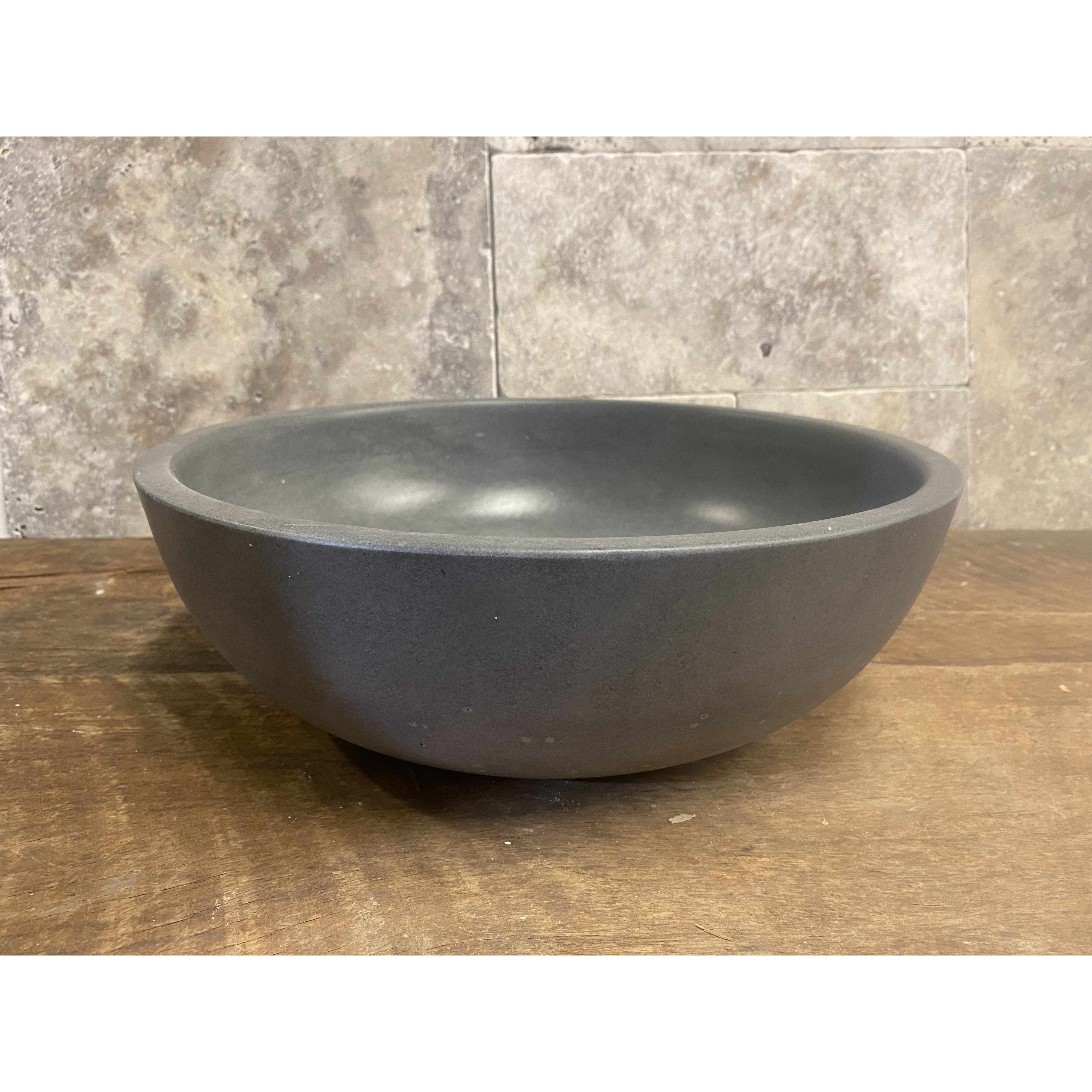 Round Concrete Bathroom Vanity Wash Basin EF19 Stone and Rock