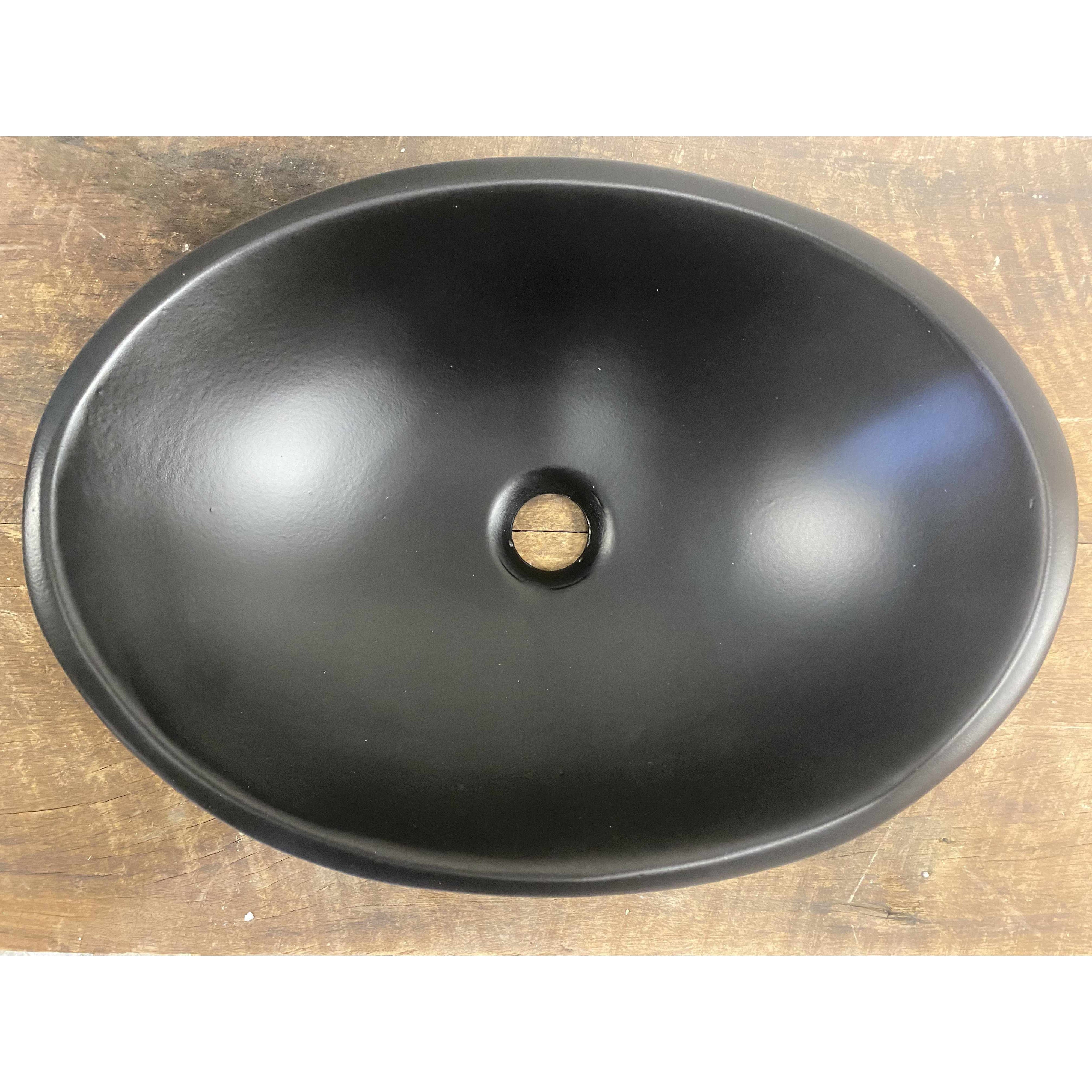Oval Concrete Bathroom Vanity Wash Basin EF31 Stone and Rock